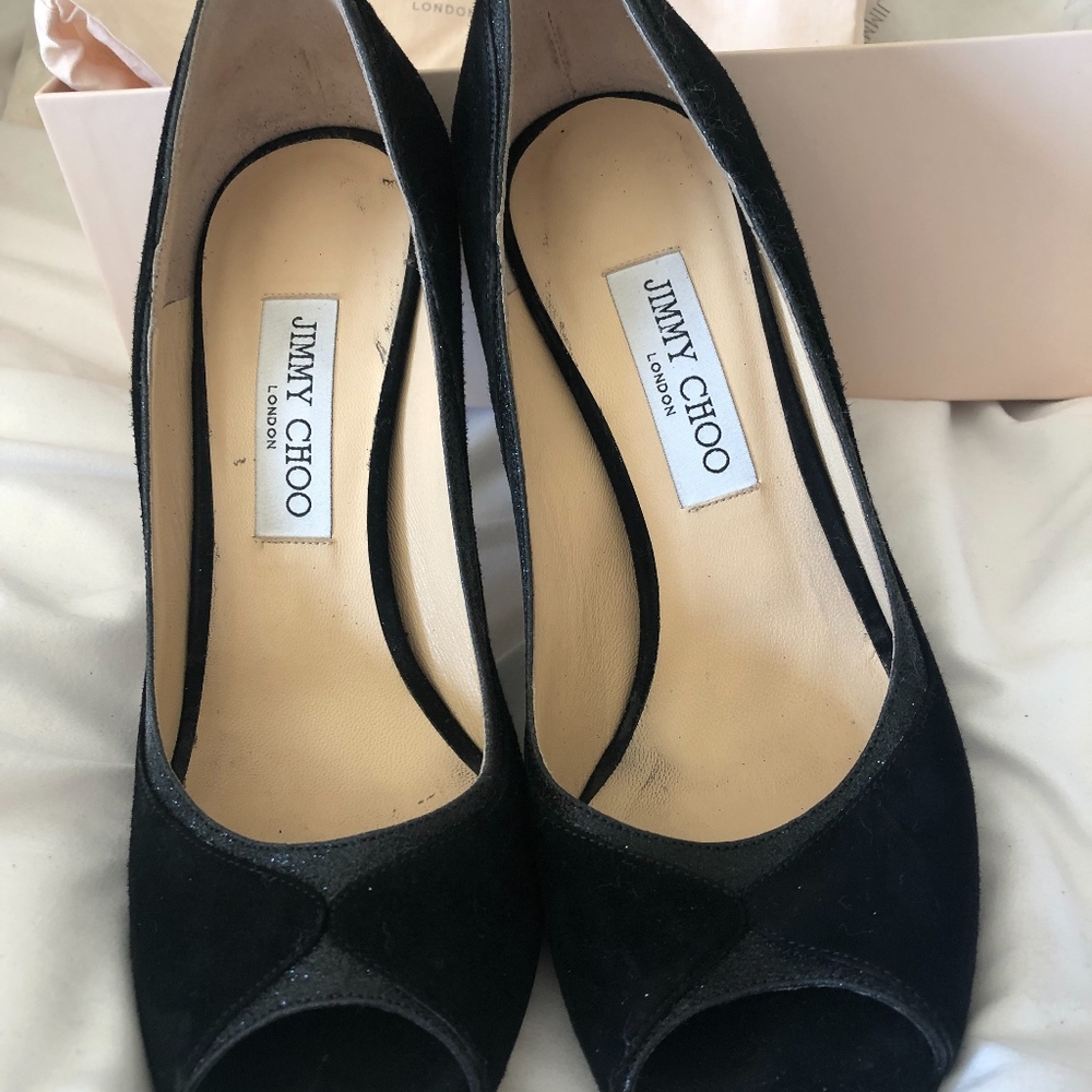 Jimmy Choo Deceive Peep-Toe Pumps